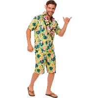 Gelbes Hawaii-Kostüm für Herren
