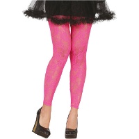 Leggings aus neonfarbener Spitze