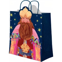 Geschenktüte mit einem Motiv von König Gaspar, 42 x 30 x 10 cm