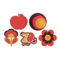 Retro 70er Jahre Konfetti - 10 Stück