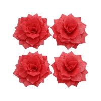 Rosenblüten-Oblaten von Rosa Rosalía 4 cm - FunCakes - 15 Stück