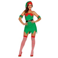 Ärmelloses Weihnachtselfenkostüm für Frauen