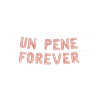 Rosa forever penis Buchstabenballon - 13 Stück.