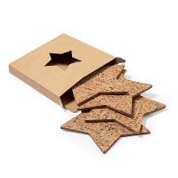 Kork-Sternuntersetzer - 4 Stück