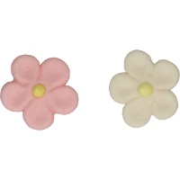 Zucker-Margeriten in Rosa und Weiß - FunCakes - 12 Stück