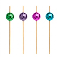 Disco-Kugel-Picks im 80er-Look - 6 Stück
