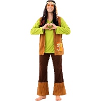 Hippie Love Power Kostüm für Männer