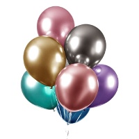 30cm Verchromte Latex-Ballons - PartyDeco - 50 Stk.
