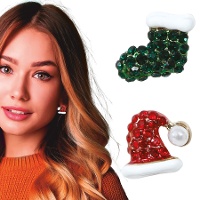 Ohrringe mit Weihnachtsmütze und -socke - 1 Paar