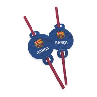 FC Barcelona Trinkhalme blau - 6 Stück