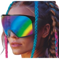 Futuristische Multicolor-Skibrille