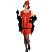 Rotes Cabaret Kostüm