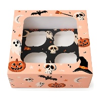 Box für 4 Halloween-Cupcakes 