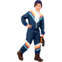 Blaues Skifahrer-Kostüm für Jungen