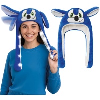 Blaue Igelmütze mit Licht und beweglichen Ohren