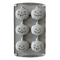 Sinister Kürbis-Silikonform 30 x 17 cm - Dekorieren - 6 Kavitäten