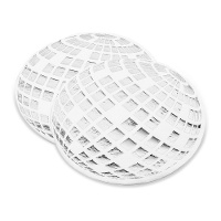 Silberne Disco-Ball-Servietten, 16,5 x 16,5 cm - 12 Stück