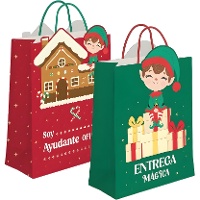 Geschenktüte 32 x 26 x 10 cm mit Elfenmotiv - 1 Stück