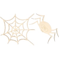 Spinne und Spinnennetz Spanplatte - Artis Dekor - 2 Stk.