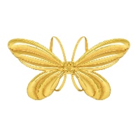 Goldene Schmetterlingsballon, 84 x 60,5 cm