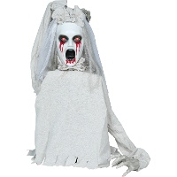 Animierte Zombie-Braut mit Licht, Sound und Bewegung