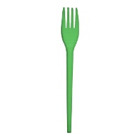 17 cm farbige Kunststoffgabeln - 12 Stück.