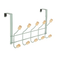 Türgarderobe mit 5 Doppelhaken, mintgrün