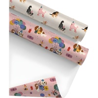 Geschenkpapier mit Haustieren 2 x 0,70 m - 1 Stück