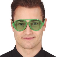 Fliegerbrille mit farbigen Gläsern und Rahmen