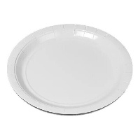 Weiße Pappteller, 20 cm - 50 Stück