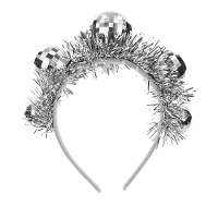 Silbernes Disco-Stirnband, 17,5 cm