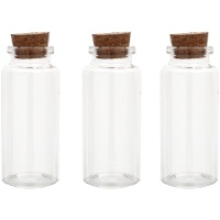 Glasflasche 7 x 3 cm - 3 Stück