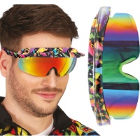 Retro?Sportbrille im 80er?Stil mit verspiegelten Gläsern