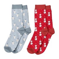 Glücklicher Schneemann-Socken - 1 Paar