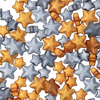 Goldene und silberne Sternstreusel, 25 g - PME