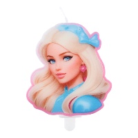 Barbie Girly Kerze 7 x 7,5 cm - 1 Stück
