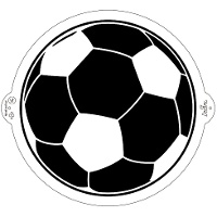 Fußball-Schablone 25 cm - Dekorieren