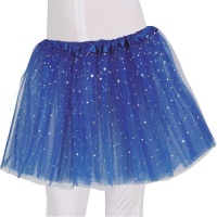 Tutu-Rock mit Glitzer und Sternen - 30 cm