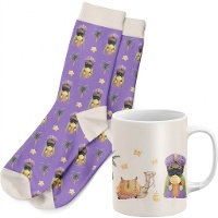 Geschenkset mit Tasse und Socken - König Balthasar