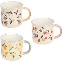 Tasse 355 ml mit Fruchtmotiv - 1 Stück