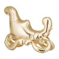 Goldener Folienballon - Weihnachtsmann-Schlitten