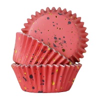 Cupcake-Kapseln mit goldenen Spritzern - PME - 30 Stück
