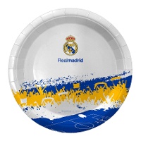 Real Madrid Fan-Pappteller, Ø 23 cm - 8 Stück