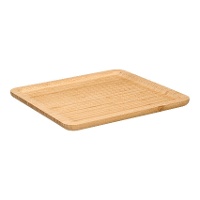 Quadratisches Bambus-Servierbrett 30 x 30 cm für Snacks