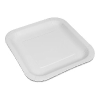 Quadratische weiße Pappplatten, 20 cm - 25 Stück