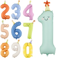 Lustiger Zahlen-Folienballon 86 cm - 1 Stück