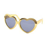 Herzchen-Sonnenbrille mit Metallrahmen.