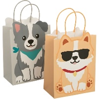 Geschenktüte 14 x 11,5 x 6,7 cm Hund - 1 Stück