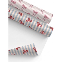 Geschenkpapier mit Schleifen, 2 x 0,70 m - 1 Stück