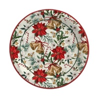 Weihnachtsblumen- und Glockenteller 18 cm - 8 Stück